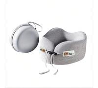 (Light Grey) Portable Memory Cotton Business Trip U Shaped Neck Pillows Airplane Travel High-speed Rail Pillow Cervical Healthcare Supply