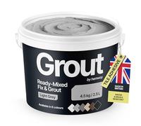 Light Grey Ready Mixed Grout & Fix | Floor, Wall & Tile Adhesive 4.5kg / 2.5L | Water-Resistant, Anti-Mould, Easy to Use & Fast-Drying | Suitable as Kitchen, Bathroom Tile Grout - Light Grey Grout