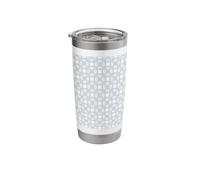 Light Grey Silver Circle Rounded Bubble Nordic Pattern Stainless Steel Insulated Tumbler