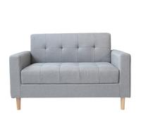 (Light Grey) Smart Sofa in a Box, Compact 2 Seater with Storage