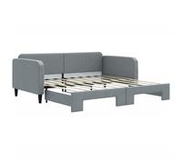 (light grey, Sofa Trundle) vidaXL Daybed with Mattress Sofa Bed Guest Bed Light Grey 90x190 cm Fabric