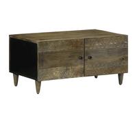 Light Grey Solid Mango Wood Coffee Table Living Room Furniture 80x50x40cm