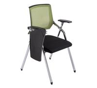 Light Grey Stackable Desk Chairs - Ergonomic Mesh Seating for Office Meetings & Conferences, Foldable Design, Perfect for Reception & Training Rooms, Comfortable Bouncing Back Support