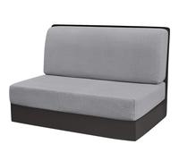 (light grey) Stretch Jacquard RV Dinette Cushion Cover Animal Protection Washable Loveseat RV Camper Car Bench Seats Restaurant Slipcovers