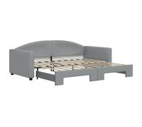 (light grey, Trundle Sofa Bed) vidaXL Daybed Living Room Sofa Bed Sofa Bed Guest Bed Sleeper Sofa Fabric