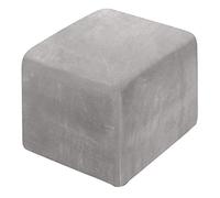 Light Grey Velvet Square Ottoman Slipcover - Stretch Cover for Small/Medium/Large Ottoman & Wingback Chair Sofa Leather Storage Footstool Stylish Protection