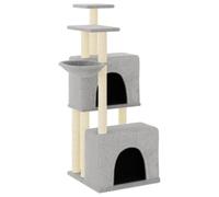 (light grey) vidaXL Cat Tree Cat Tower with Sisal Scratching Posts Cat Cando Light Grey
