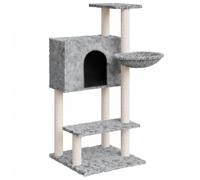 (Light grey) vidaXL Cat Tree with Sisal Scratching Posts 108.5 cm Cat Climber Multi Colours