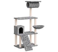 (Light grey) vidaXL Cat Tree with Sisal Scratching Posts 131 cm Cat Climber Multi Colours