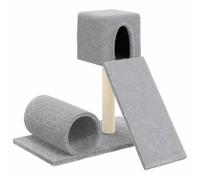 (Light grey) vidaXL Cat Tree with Sisal Scratching Posts Cat Activity Centre Multi Colours