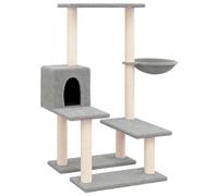 (light grey) vidaXL Cat Tree with Sisal Scratching Posts Cat Activity Centre Multi Colours