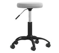 (light grey) vidaXL Office Swivel Chair Computer Chair Swivel Stool Dining Chair Velvet