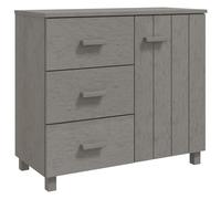 (light grey) vidaXL Solid Wood Pine Sideboard Wooden Storage Side Cabinet Multi Colours
