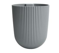 B2C Wall-Mounted Flower Pot - Modern Ridged Design, Plastic, Indoor & Outdoor Planter, 2.1L, Compact Vertical Garden Pot (Light Grey)