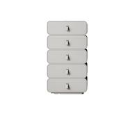 Light Grey Wooden Chest of Drawers - 4-Drawer Storage Cabinet for Bedroom & Living Room Stylish Cupboard Unit (60x40x118cm) - Space-Saving nizer.