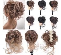 ,Light greyNatural Look Hair Pieces & Extensions, High-Temp Long Beard Braid Hairpiece with Hairnet & Clip - Fluffy Messy Style,Human Hair Clip-In Ponytail Extensions