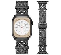Light House Elastic Bling Nylon Straps Compatible with Apple Watch Strap 49mm 46mm 45mm 44mm 42mm(Series 3 2 1), Black Celtic Knot Nylon Strap for iWatch Series 11 10 9 8 7 6 5 4 3 2 1 Se/Ultra 3 2 1