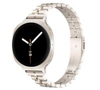Light House Fashion Metal Strap Compatible with Samsung Galaxy Watch 9/8 40mm 44mm/8 Classic 46mm, Adjustable Replacement Stainless Steel Samsung Watch 9/8 Strap for Women Men, Silver and Gold/Silver