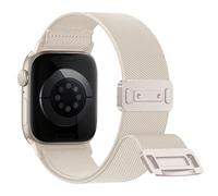 Light House Magnetic Nylon Strap Compatible with Apple Watch Strap 49mm 46mm 45mm 44mm 42mm(Series 3 2 1) Soft Waterproof Nylon Band for iWatch Series 11 10 9 8 7 6 5 4 3 2 1 Se/Ultra 3 2 1, Starlight