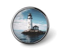 Light House Ocean Backpack Pin Cute Brooch Decoration Brooches for Women Mens Lapel Pins for Suits Fashion Button Badges for Hat Backpacks Purses Jackets Shirt Suit Lapels-Square