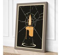 Light in Darkness Minimalist Canvas Wall Art Print 24x16 Inch (61 x 41 cm)
