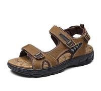 Light in The Box Orthopedic Sandals Men Summer Flat Sandals Outdoor Hiking Sandals Sports Sandals Beach Daily Breathable Non-Slipping Shoes (Brown,9.5)