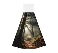 Light in the Forest Hangable portable towel, velvet super absorbent kitchen towel, children's adult bathroom kitchen hanging towel