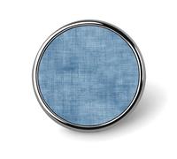 Light Indigo Textile Texture Round Brooch for Men Women Fashion Badge Collar Pin Dress Jacket Backpack Accessories