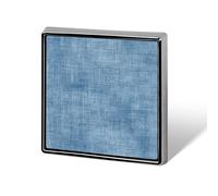 Light Indigo Textile Texture Unisex Brooches & Pins Square Lightweight Lapel Badge Jewelry for Clothing Shawl Hat