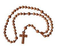 Light Jujube Wood 5 Decade Rosary 10/12mm Beads