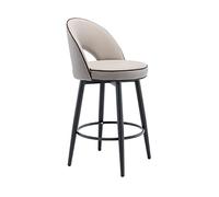 Light Khaki Counter Height Swivel Bar Stool withBack - Perfect for Pub Restaurant and Breakfast Areas - table Seating at 62cm