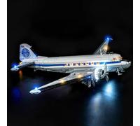 Light Kit Compatible with Lego 11378 Dougla DC-3 PAN AM Airliner (No Model), Decoration Lighting Set Compatible with Lego Dougla DC-3 PAN AM Airliner Building Blocks