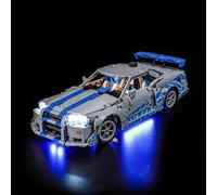 Light Kit Compatible with Lego 2 Fast 2 Furious Nissan Skyline GT-R (R34) Car 42210 (No Model), Decoration Lighting Set Compatible with Lego 2 Fast 2 Furious Nissan Skyline GT-R (R34) Car