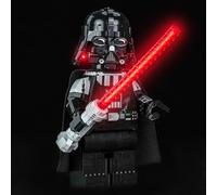 Light Kit Compatible with Lego 75461 Up-Scaled Darth Vader Minifigure (No Model), Decoration Lighting Set Compatible with Lego Up-Scaled Darth Vader Minifigure Blocks Model