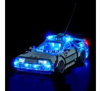 Light Kit Compatible with Lego 77256 Time Machine from Back to the Future (No Model), Decoration Lighting Set Compatible with Lego Time Machine from Back to the Future Building Blocks Model