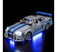 Light Kit Compatible with Lego Nissan Skyline GT-R (R34) Car 42210 | (No Model) Decoration Lighting Set, Easy Install, Stable Lights, Enhanced Display, Ideal Festival Gifts