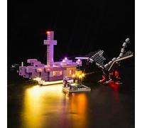 Light Kit Compatible with Lego The Ender Dragon and End Ship 21264 (No Model), Decoration Lighting Set Compatible with Lego The Ender Dragon and End Ship Creative Toys