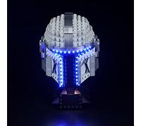 Light Kit Compatible with Lego The Mandalorian Helmet 75328 (No Model) | Decoration Lighting Set, Easy Install, Stable Lights, Enhanced Display, Ideal Festival Gifts