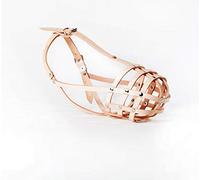 Light Leather dog muzzle Dobermann, Doberman Pinscher and Other similar snouts (D1, Beige)