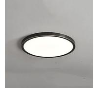 Light, LED Flush Mount Ceiling Light All Copper 0.8in Ultra-Thin Flat Modern Round Lighting Fixture Nordic Minimalist Balcony Restaurant Lights Three-Color Dimming Ceiling Lamp for Bedroom