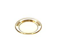Light, LED Flush Mount Ceiling Light, Ultra Thin Full Copper Round Ceiling Lamp, Three-Color Dimming Ceiling Light, Close to Ceiling Light Fixtures, Simple Flat Panel Light