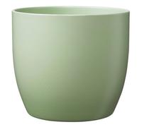 Light Lime Green Ceramic Indoor Plant Pot. No Drainage Holes H18 X W19 Cm
