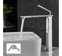 Light Luxury All Copper Basin Faucet Bathroom washbasin washbasin Single-Hole hot and Cold Water Faucet, Silver high