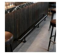 Light Luxury Bar Foot Rail Kit, Black Floor Mounted Foot Rest Area, for Home Cafe Hotel Kitchen Island Garage Library Garden(L350cm/11.5ft)