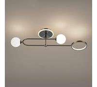 light luxury bedroom ceiling light,creative full copper magic bean molecular chandelier,for living room dining lighting,Black,95 * 30cm