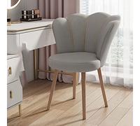 Light Luxury Comfortable Desk Chair Cute Petal Shape Makeup Stool with Backrest Perfect for Bedroom Office Hotel & Home Office Stylish Dresser Chair for Girls