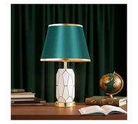 Light Luxury Dimmable Touch Control Desk & Bedside Lamp with Ceramic Base & Fabric Shade - Modern Task & Reading Lamp, Accent Lighting for Desk or Nightstand(Beige) (Gray)