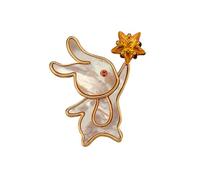 Light Luxury Fashion Personality Shell Rabbit Brooch Women's Versatile High-End Simple Temperament Trend Star Accessories-default
