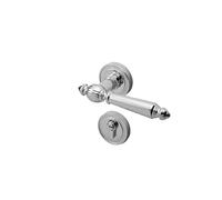 Light Luxury French Silver Indoor Bedroom Two-Piece Door Lock Wooden Door Handle Silent Lock(Abrightsilver[Standard] 35-50mm)