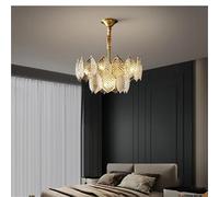 Light Luxury French Style Glass Leaf Ceiling Chandelier Villa Living Room Bedroom Led Lights Dining Post-Modern Lamps,Elegant Lighting
